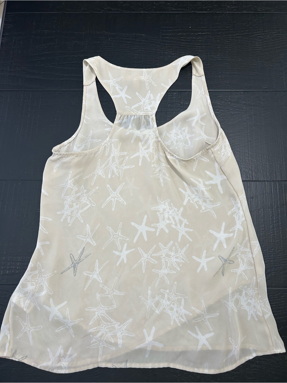 Banana Republic Cream Tank with White Starfish Print - Picture 3 of 5